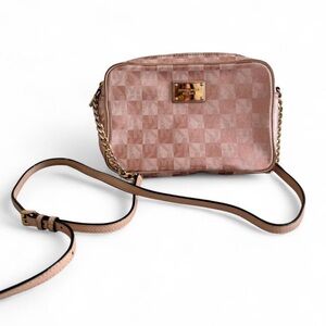 Michael Michael Kors Pink Checkered Crossbody Bag